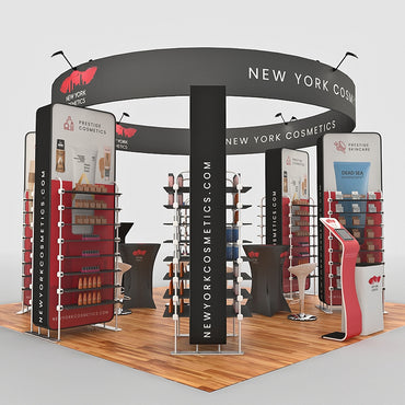 20x20 Tension Fabric Booth- Shelving King