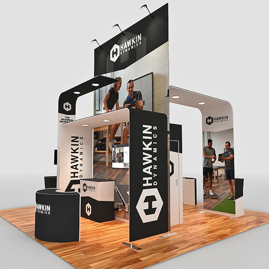 20 X 20Ft Custom Tension Fabric Display Booth-16ft