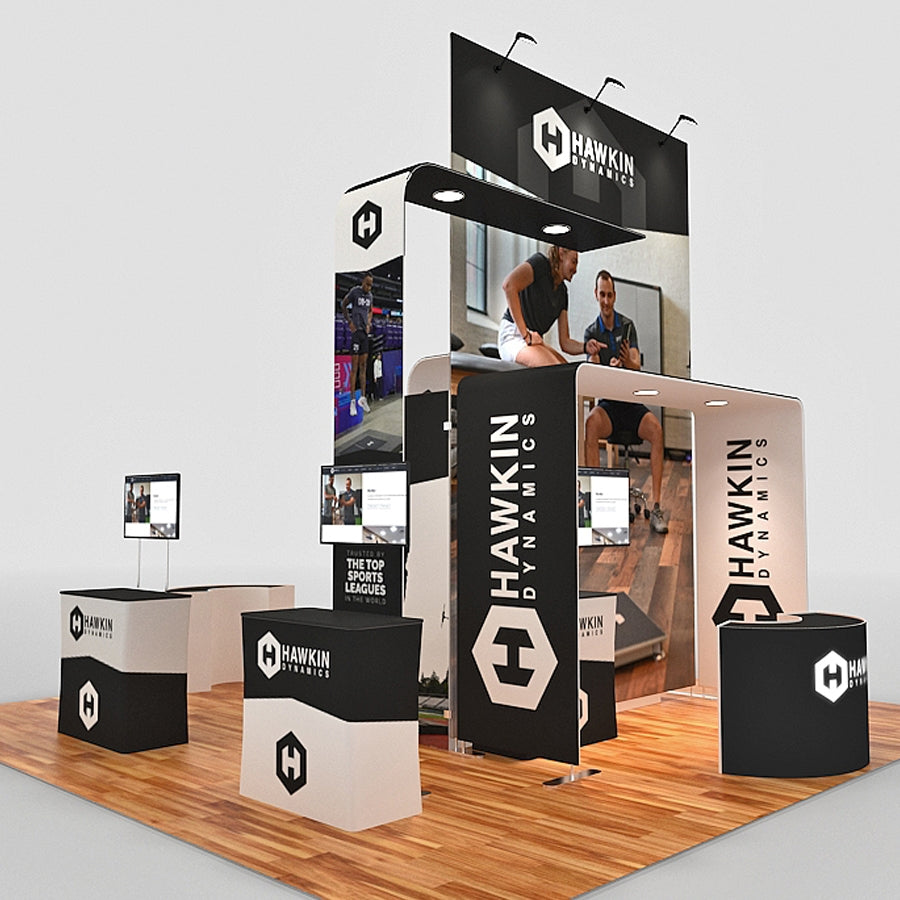 20 X 20Ft Custom Tension Fabric Display Booth-16ft