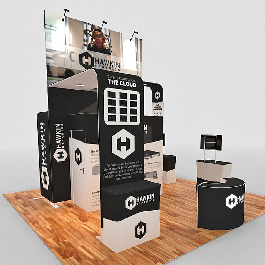 20 X 20Ft Custom Tension Fabric Display Booth-16ft