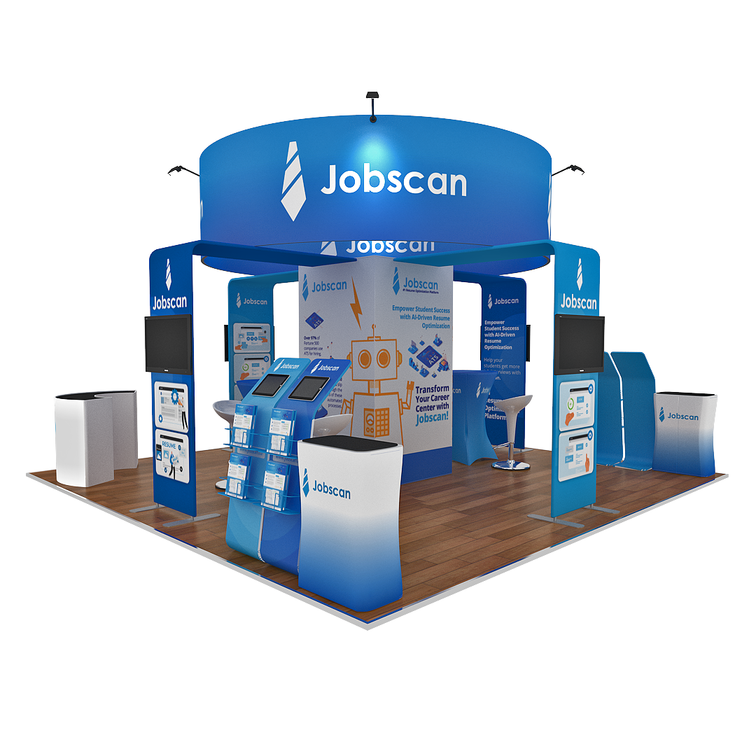 20x20 Ft Trade Show Booth with Round Top- Jobscan