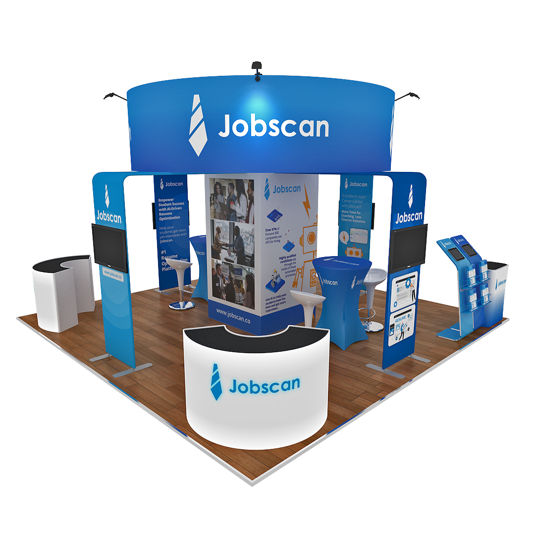 20x20 Ft Trade Show Booth with Round Top- Jobscan