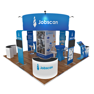 20x20 Ft Trade Show Booth with Round Top- Jobscan