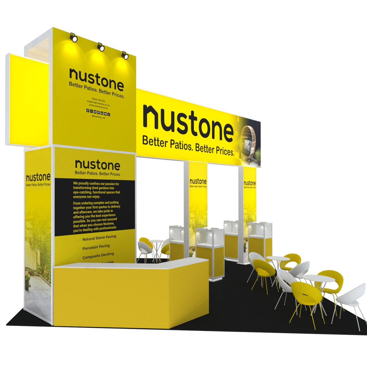 20x20 Trade Show Booth Display - Nustone