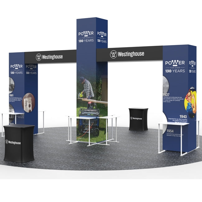 20 X 20 Ft Big Fabric 16ft Tall Tower Trade Show Booth