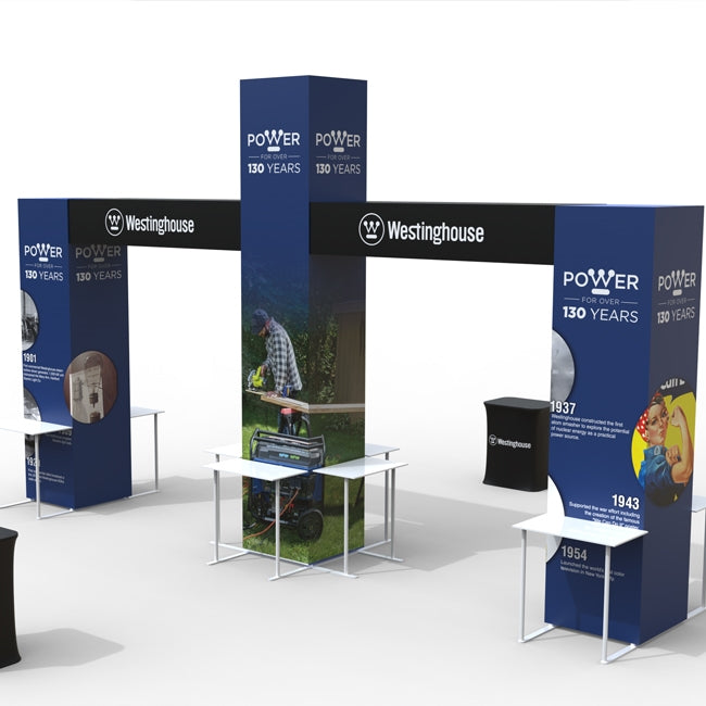 20 X 20 Ft Big Fabric 16ft Tall Tower Trade Show Booth