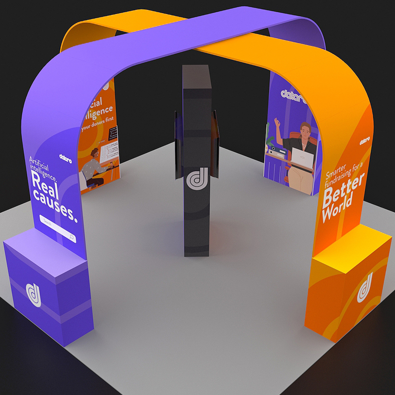 20 X 20 ft Big Fabric 12 ft Tall Arch Trade Show Booth