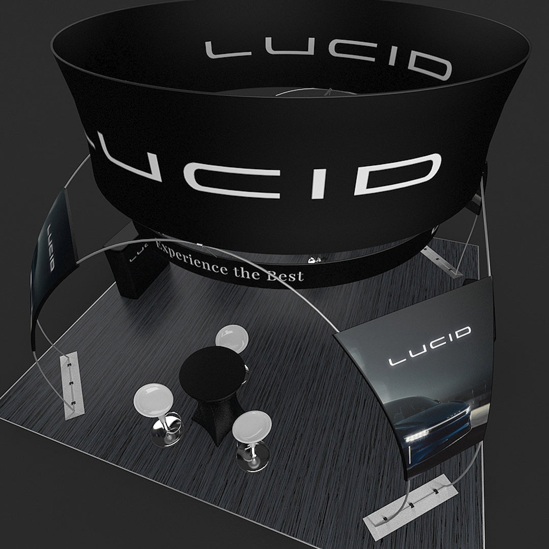 20 x 20 Tension Fabric Trade Show Booth - Lucid