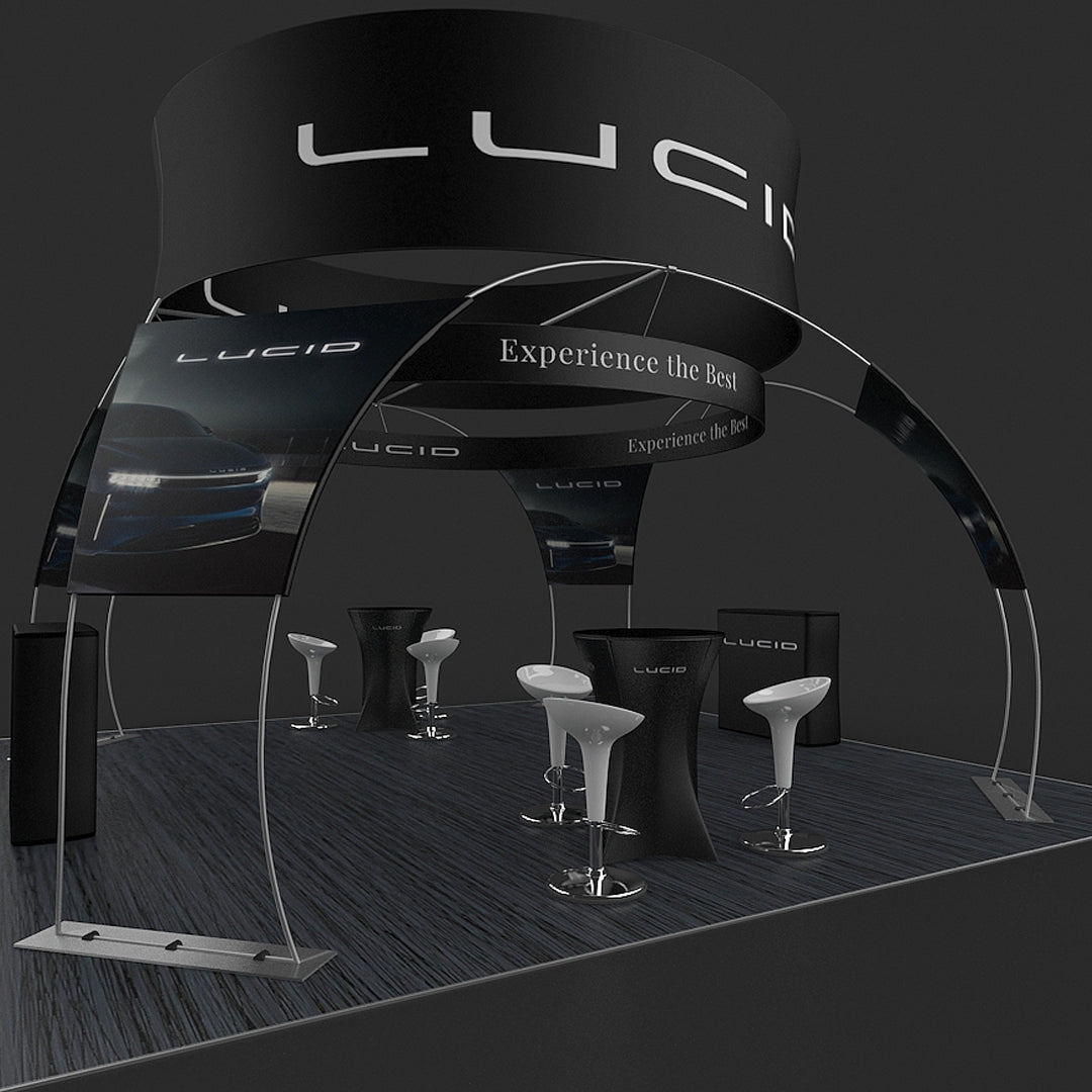 20 x 20 Tension Fabric Trade Show Booth - Lucid
