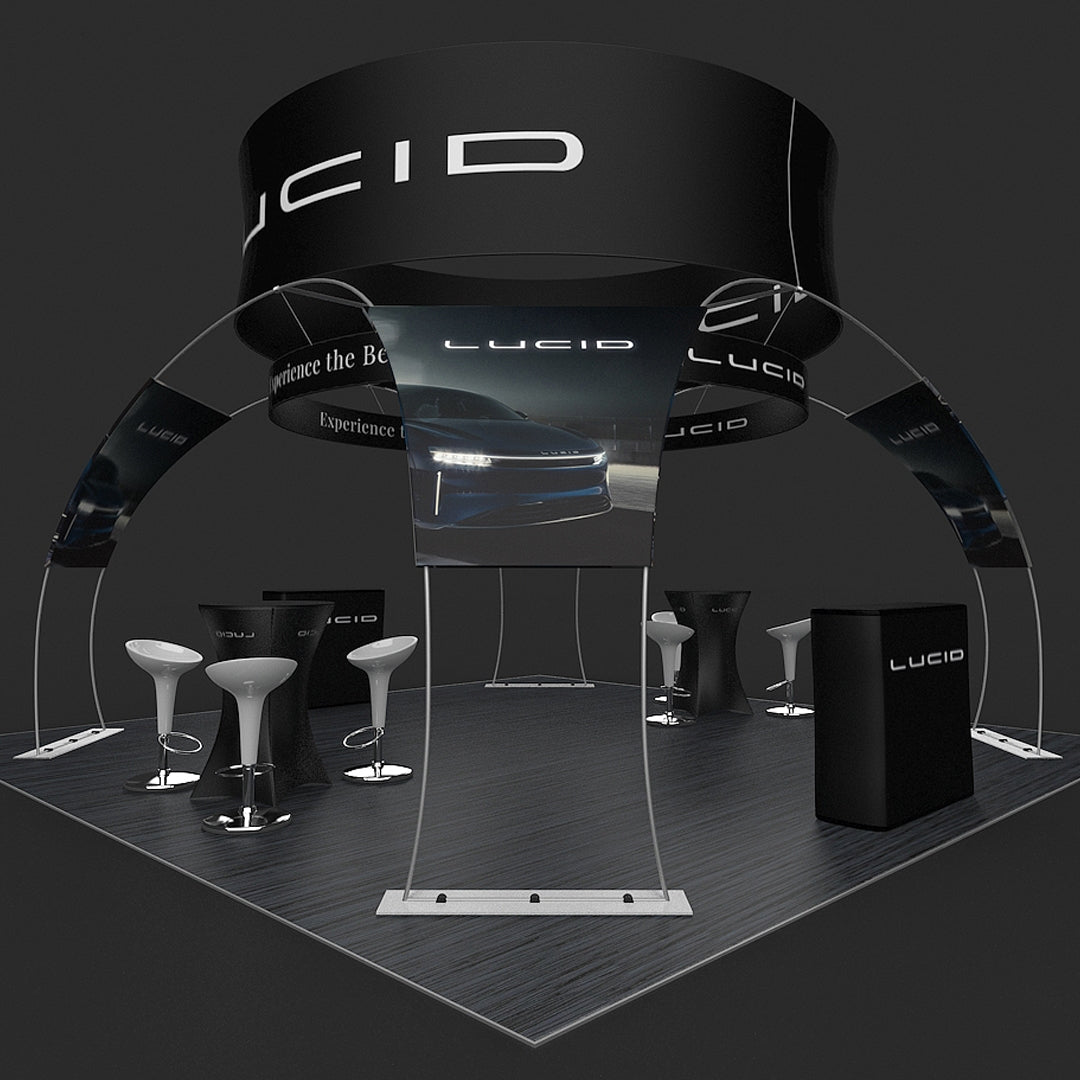 20 x 20 Tension Fabric Trade Show Booth - Lucid
