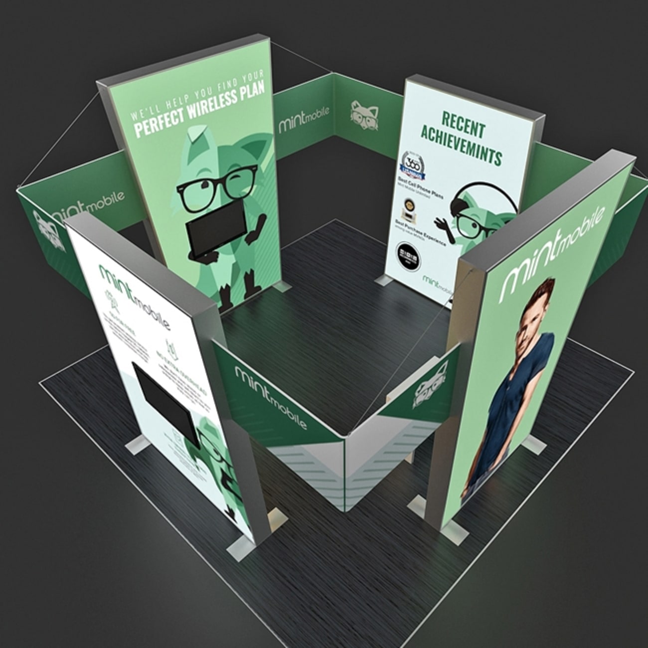 20 X 20 Custom Trade Show Booths - Mint
