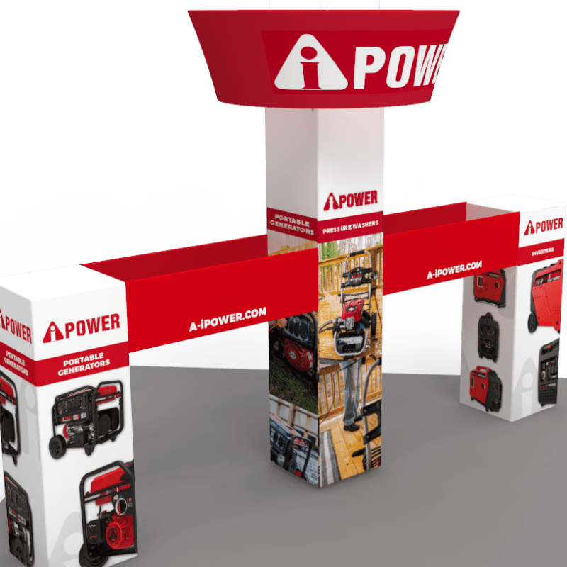 30x30 22FT Tall Tower Trade Show Booth - AI Power