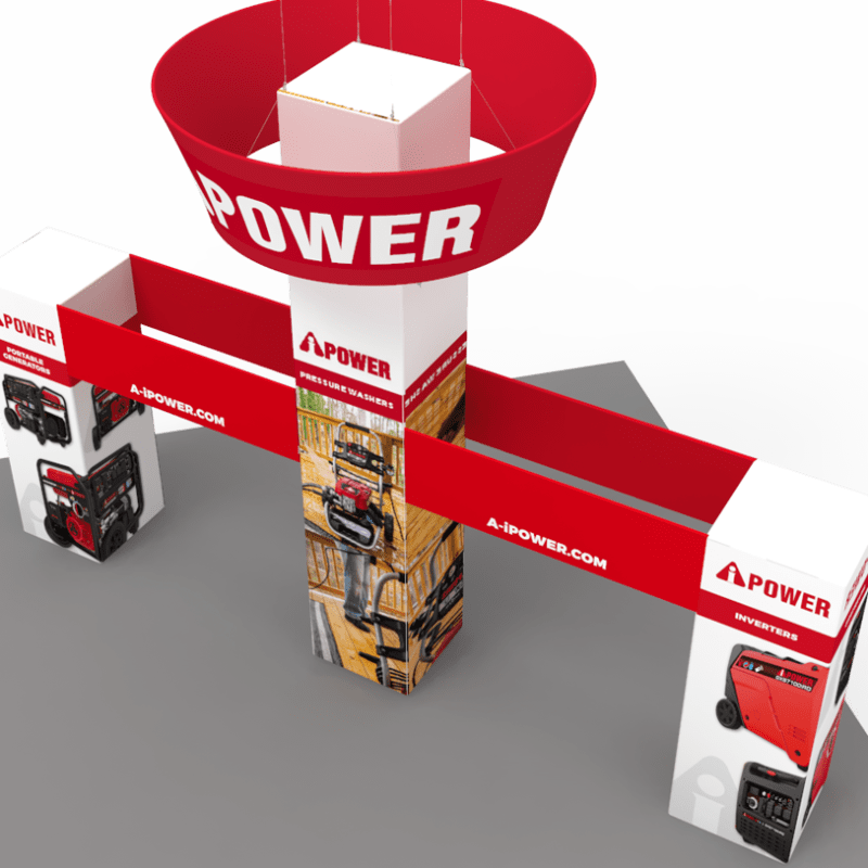 30x30 22FT Tall Tower Trade Show Booth - AI Power