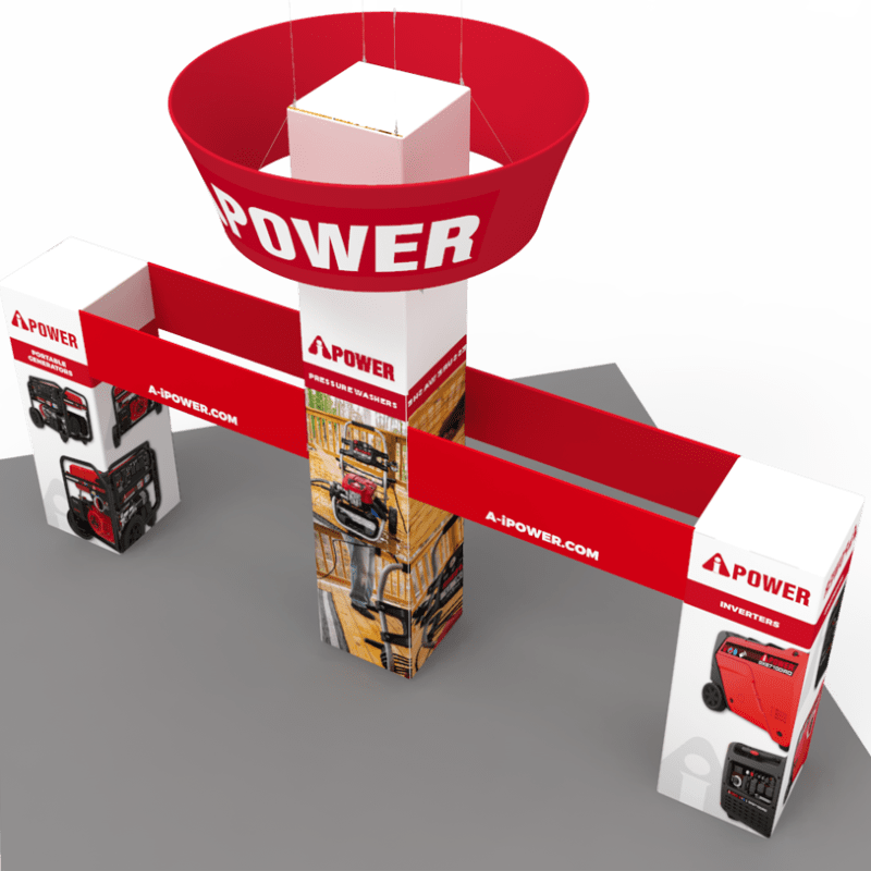 30x30 22FT Tall Tower Trade Show Booth - AI Power