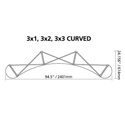 COYOTE 8' TABLE TOP POPUP DISPLAY (SHORT)