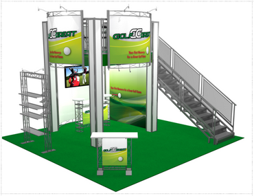 20 x 20 Golf Great Double Deck Truss Display System