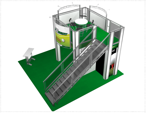 20 x 20 Golf Great Double Deck Truss Display System