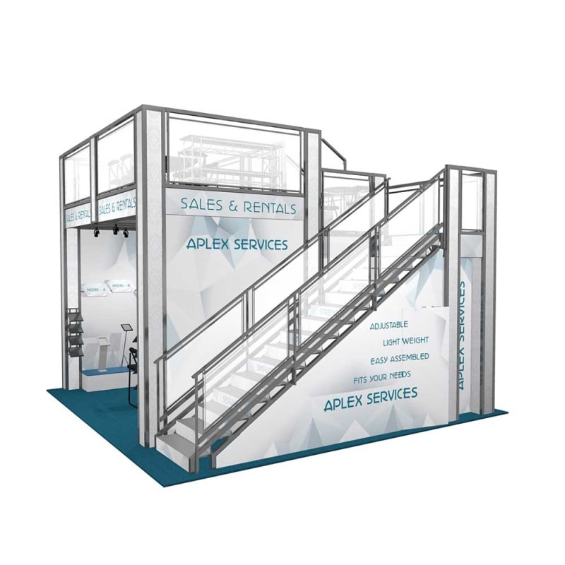 20 x 20 Split Level Double Deck Truss Display System