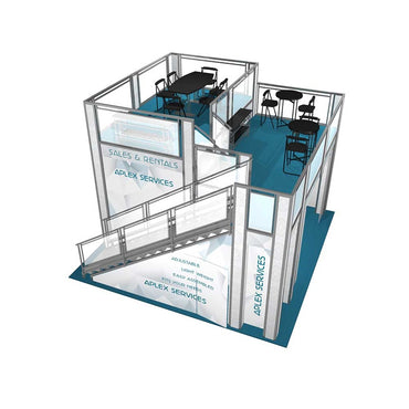 20 x 20 Split Level Double Deck Truss Display System