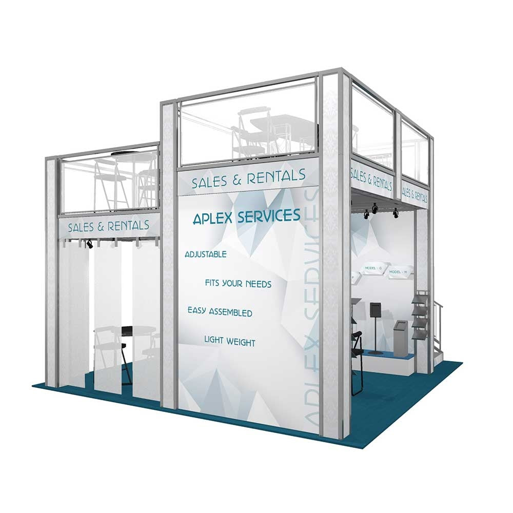20 x 20 Split Level Double Deck Truss Display System
