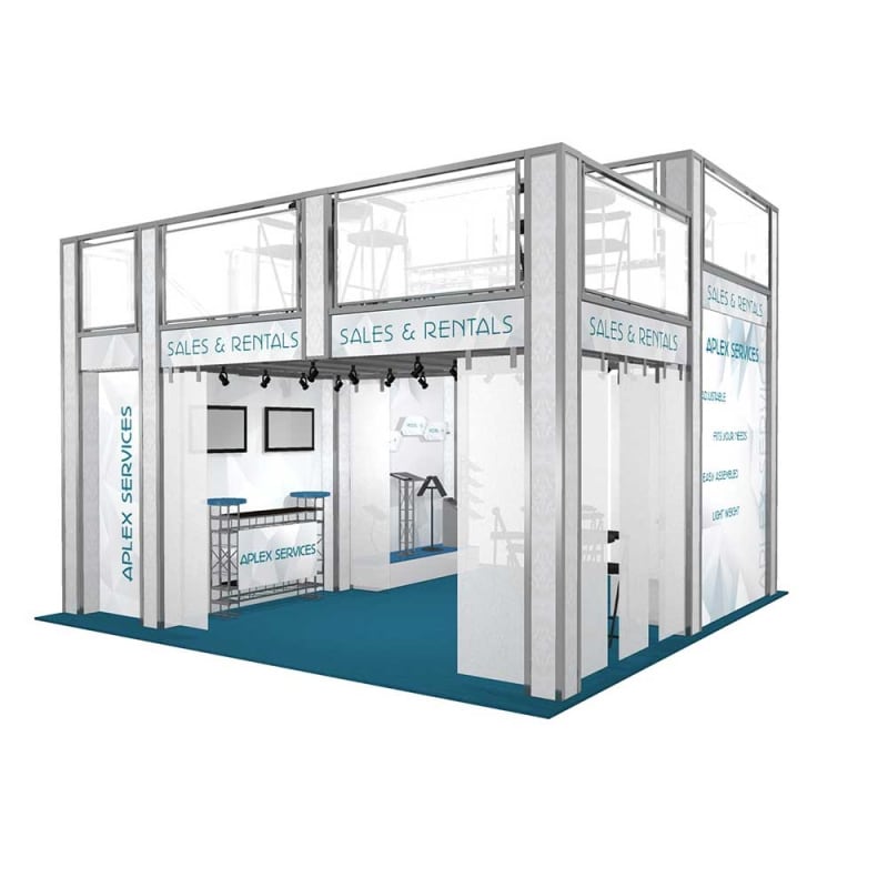 20 x 20 Split Level Double Deck Truss Display System