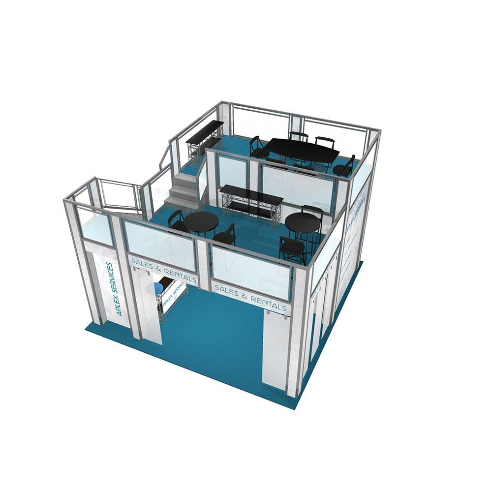 20 x 20 Split Level Double Deck Truss Display System