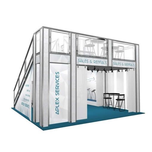 20 x 20 Split Level Double Deck Truss Display System