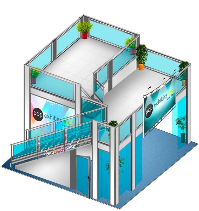 20 x 20 Split Level Double Deck Truss Display System