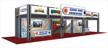 20 x 60 Gilna Rail Double Deck Truss Display System
