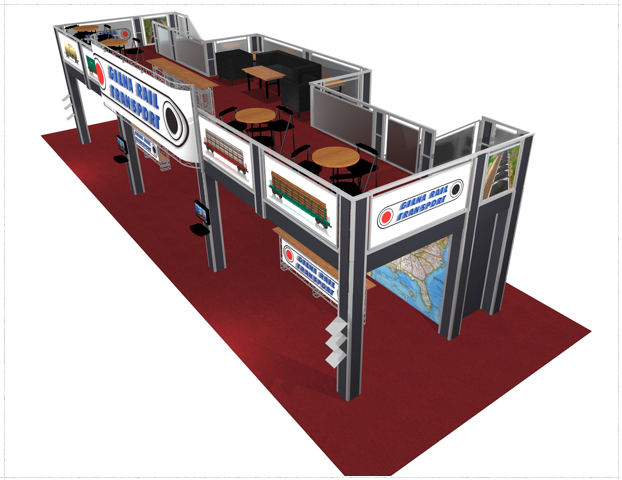 20 x 60 Gilna Rail Double Deck Truss Display System