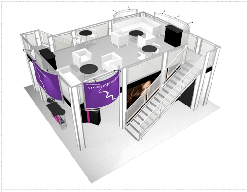 30 x 30 Tress Expressions Double Deck Truss Display System