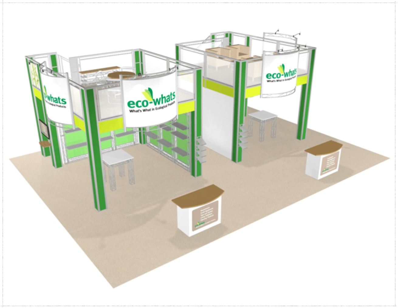 30 x 40 Eco-whats Double Deck Truss Display System