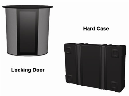 SOLO COMPUTER BOOTH PODIUM WITH GRAPHIC