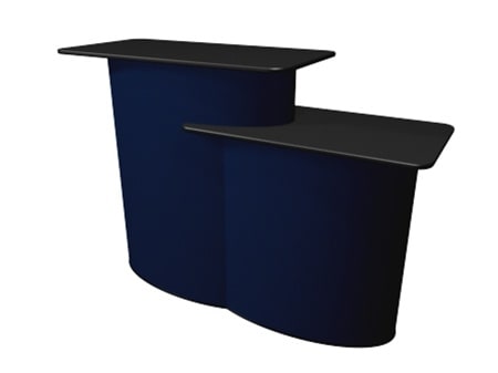 SOLO COMPUTER BOOTH PODIUM WITH GRAPHIC