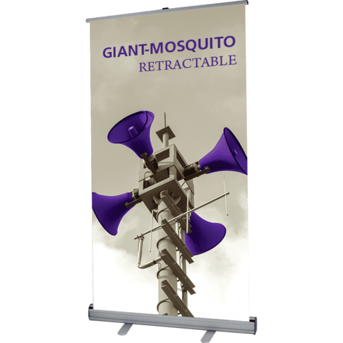 36" GIANT MOSQUITO RETRACTABLE BANNER STAND
