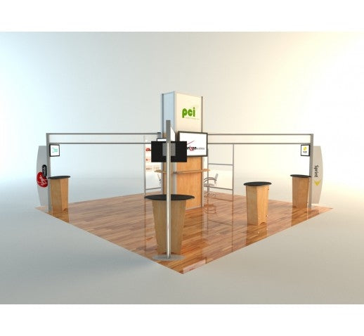 20X20 Hybrid Island Extrusion Display RE-9007 / Cadec Island Classic Exhibits
