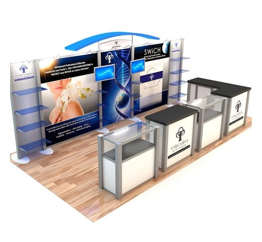 VK-1315 10'X10' HYBRID INLINE EXTRUSION TRADE SHOW DISPLAY