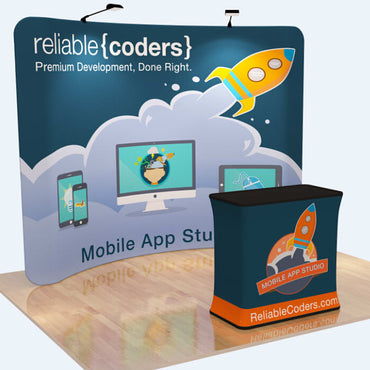 10' CURVED ZIP UP TENSION FABRIC DISPLAY