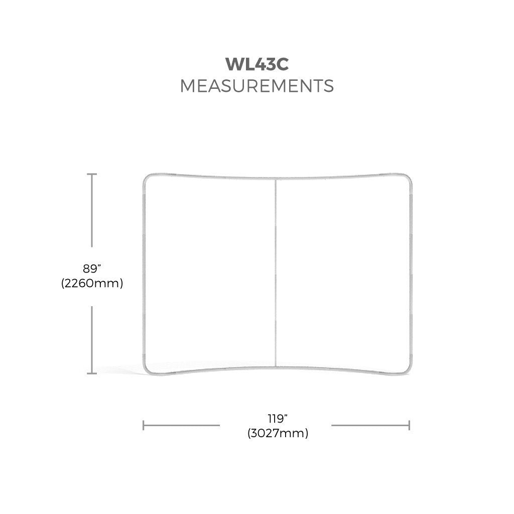 10' CURVED ZIP UP TENSION FABRIC DISPLAY
