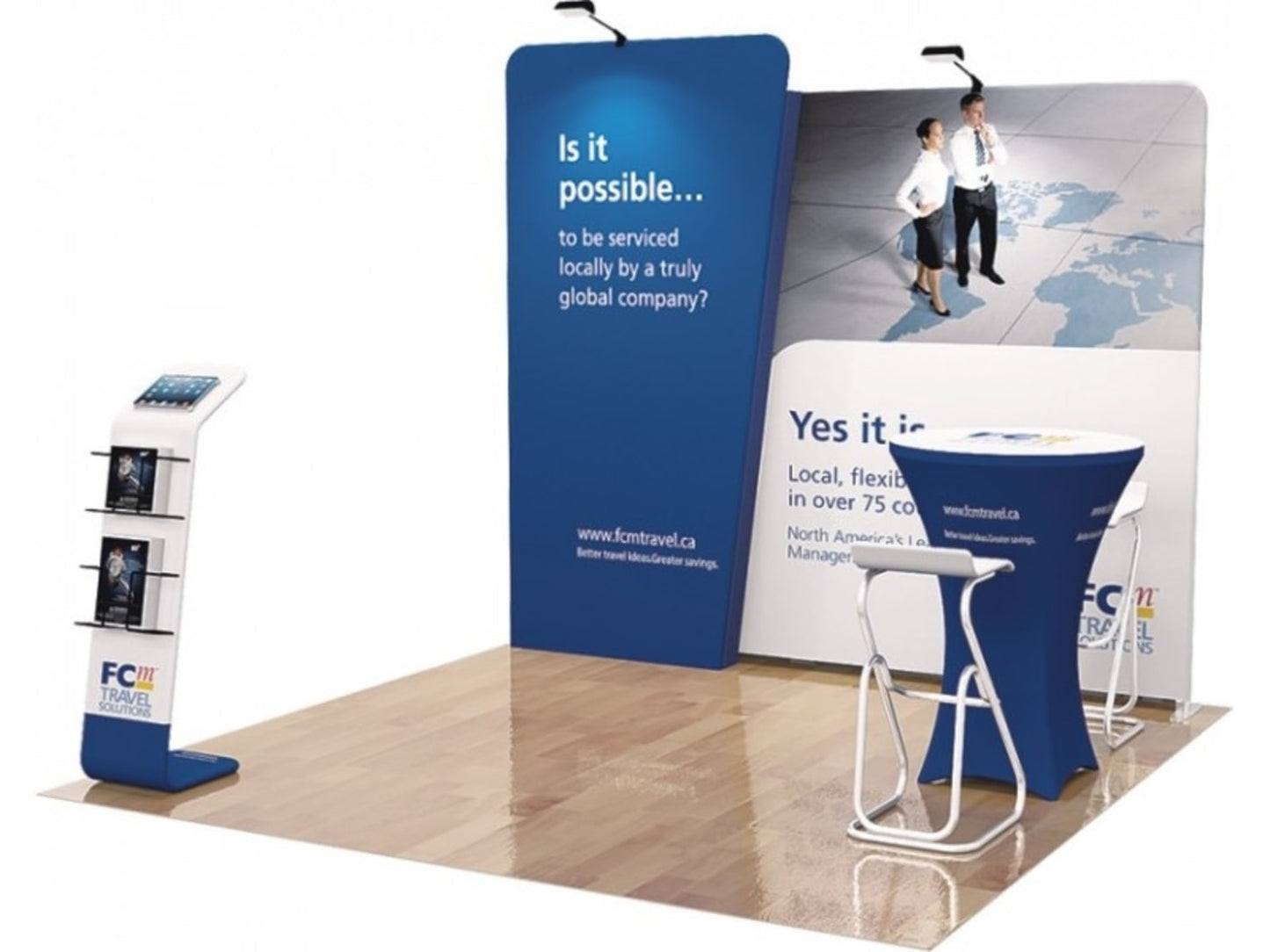 10FT CUSTOM TENSION FABRIC DISPLAY WITH SLOPE