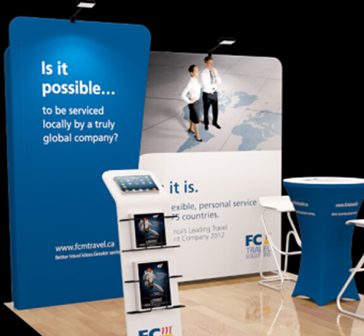 10FT CUSTOM TENSION FABRIC DISPLAY WITH SLOPE