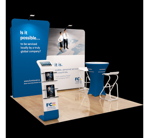 10FT CUSTOM TENSION FABRIC DISPLAY WITH SLOPE