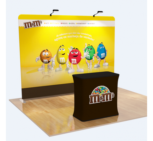 10' FLAT STRAIGHT WALL TENSION FABRIC DISPLAY