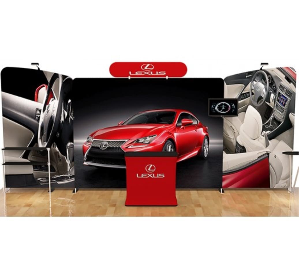 10 X 20 Ft. Big Fabric Tension Fabric Display - Lexus
