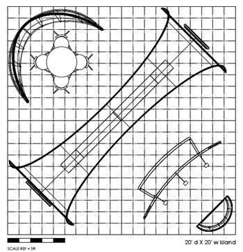 FUSION 20X20 TENSION FABRIC TRADE SHOW ISLAND KIT 02
