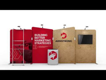 Formulate C-Shaped Wall Double Sided Fabric Display