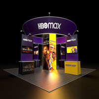 20 X 20 Backlit Trade Show Display - HBO MAX